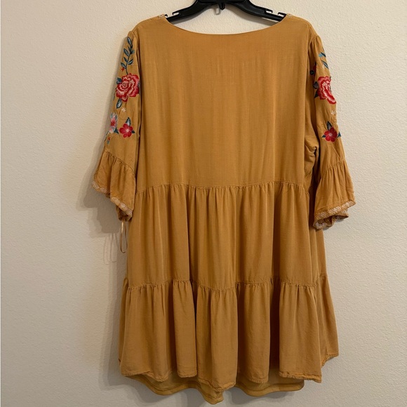 Savanna Jane EMBROIDERED BABYDOLL DRESS, MARIGOLD - Picture 8 of 12